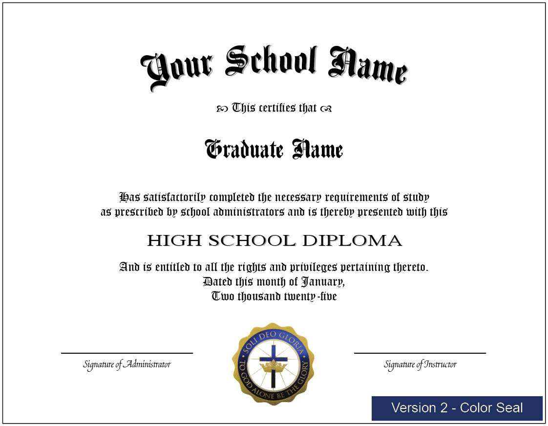 Blank College Diploma Template