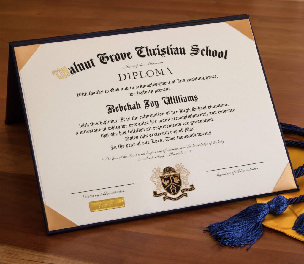 Personalized High School Diploma For Homeschools