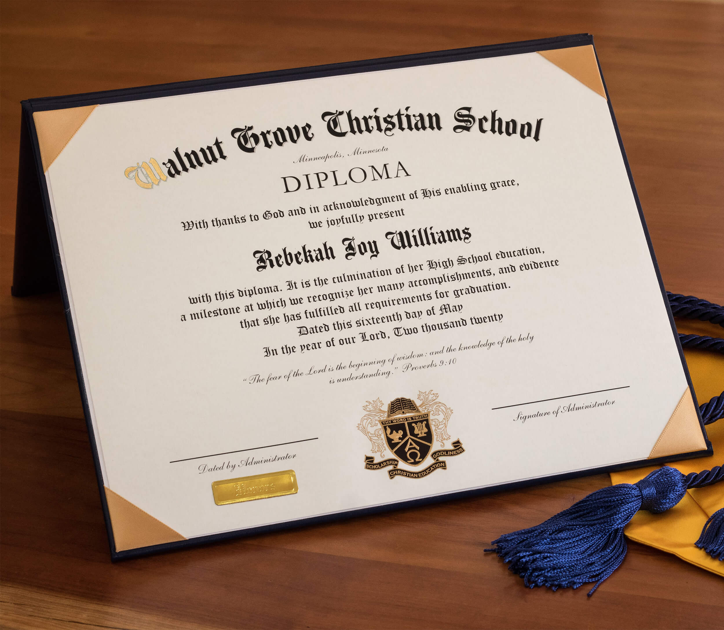Personalized High School Diploma for Homeschools